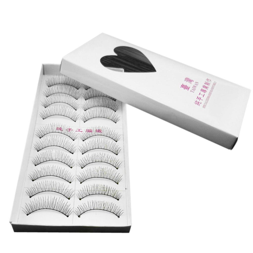 10 Pairs Natural Fashion Eyelashes Eye Makeup Long False Lashes Sparse