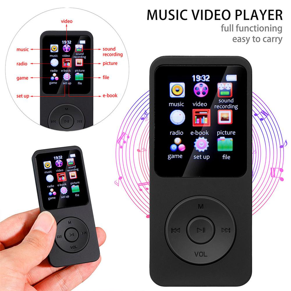 Mini Portable MP3 Player HiFi Music Walkman Bluetooth 4.0 Support Two-Way Transmission FM Radio Voice Recorder eBook Auto Browse