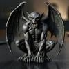 Темное Фэнтези Домашний Декор Фигурка Горгульи, Средневековая Крылатая Статуя, Смола Готическая Устойчивая к Погоде Садовое Искусство Рогатый Демон Украшение для Офиса Книжной Полки