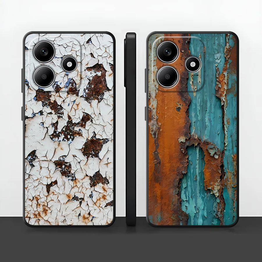 Чехол для телефона для Xiaomi Redmi Note 14 A5 A4 12C 13C K80 K40 11S 14C 9 8 7 12 11 Pro 12S 13 Pro Plus A3 A1 A2 10 Модный Ржавый