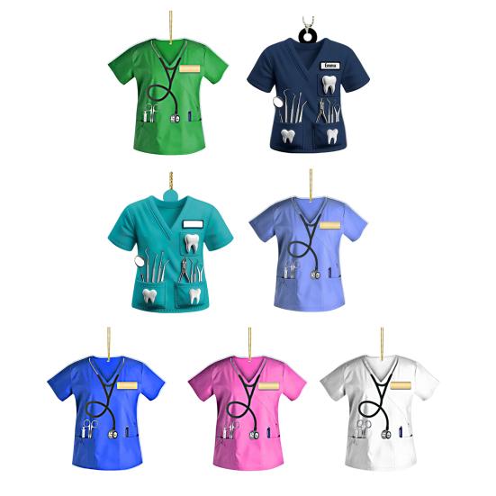 Украшение в форме униформы медсестры, плоское акриловое подвесное украшение, брелок, кулон, подарок для медсестер, врачей, украшение для сумки на машину