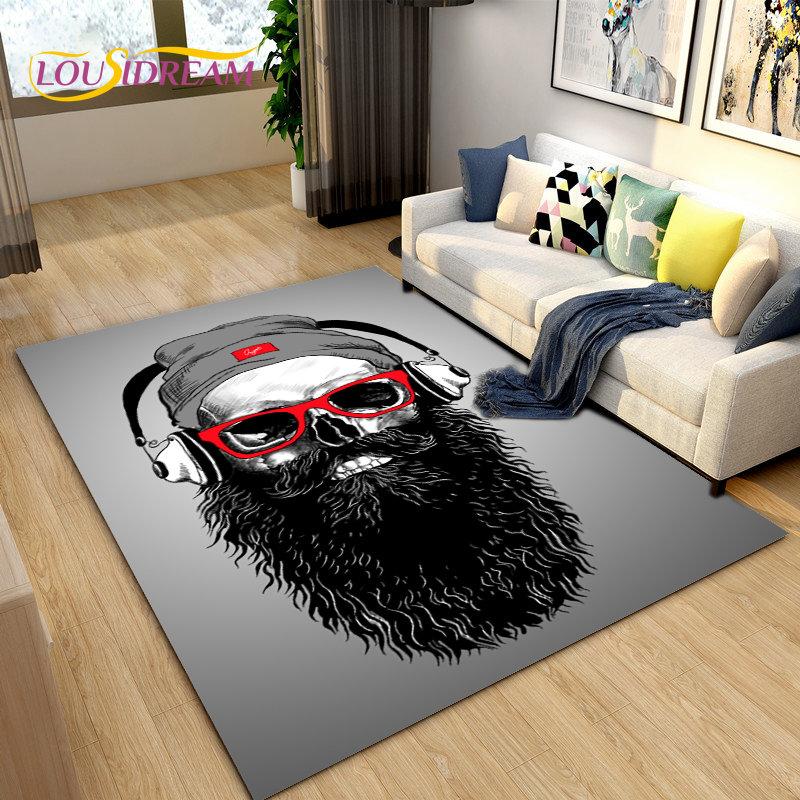 3D Creative Music Cartoon Area Rug Large,Carpet Rug for Living Room Bedroom Sofa Doormat Decoration,kids Play Non-slip Floor Mat