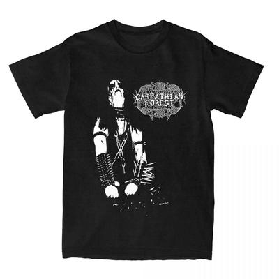 Футболка с изображением группы Carpathian Forest Black Metal Band для мужчин и женщин, 100% хлопок, большие размеры, с круглым вырезом, повседневная, уличная, унисекс