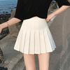 Женская форменная юбка, плиссированная однотонная юбка трапециевидной формы с высокой талией, свободный подол, мягкая женская мини-плиссированная юбка в консервативном стиле, женская одежда