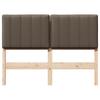 Upholstered Headboard in Brown and Taupe 120 cm