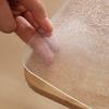Yiwbj Embossed Transparent Tablecloth, 80x120cm, 1.5mm Thick PVC Table Mat, Matte Rectangular Desk Mat, Odorless Vinyl, Bubble-Free, Rectangular Table