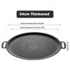 34CM Outdoor BBQ Grill Pan Non Stick Baking Tray Korean Barbecue Roastig  Grill Plate Camping Pot Frying pan Kitchen Cookware