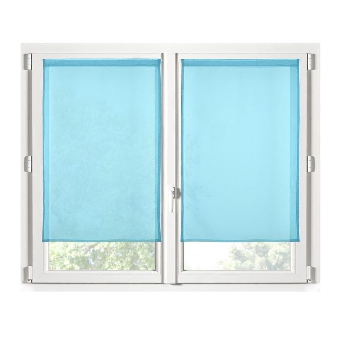 Paire de Rideaux Voile 60 x 120 cm Brise bise celadon