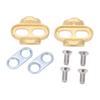 1Pair Bicycle Pedal Cleats Copper Bike Pedal Locking Plate Bike Upgraded Accessories