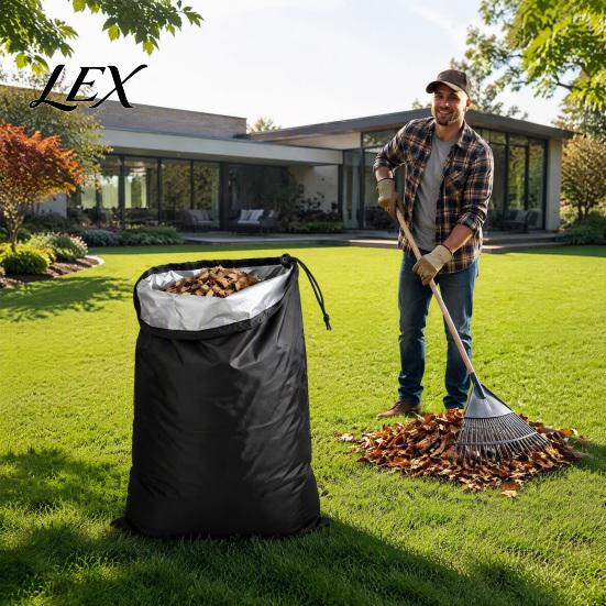 Heavy Duty Collection Bag 1/2Pcs Wood Chipper Shredder Bags, Large Capacity Oxford Cloth Drawstring Bag, Leaf Storage for Chips, Leaves and Yard Waste