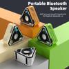 Bluetooth 5.3 Colorful LED Portable Triangle Mech Speaker with Carrying Handle