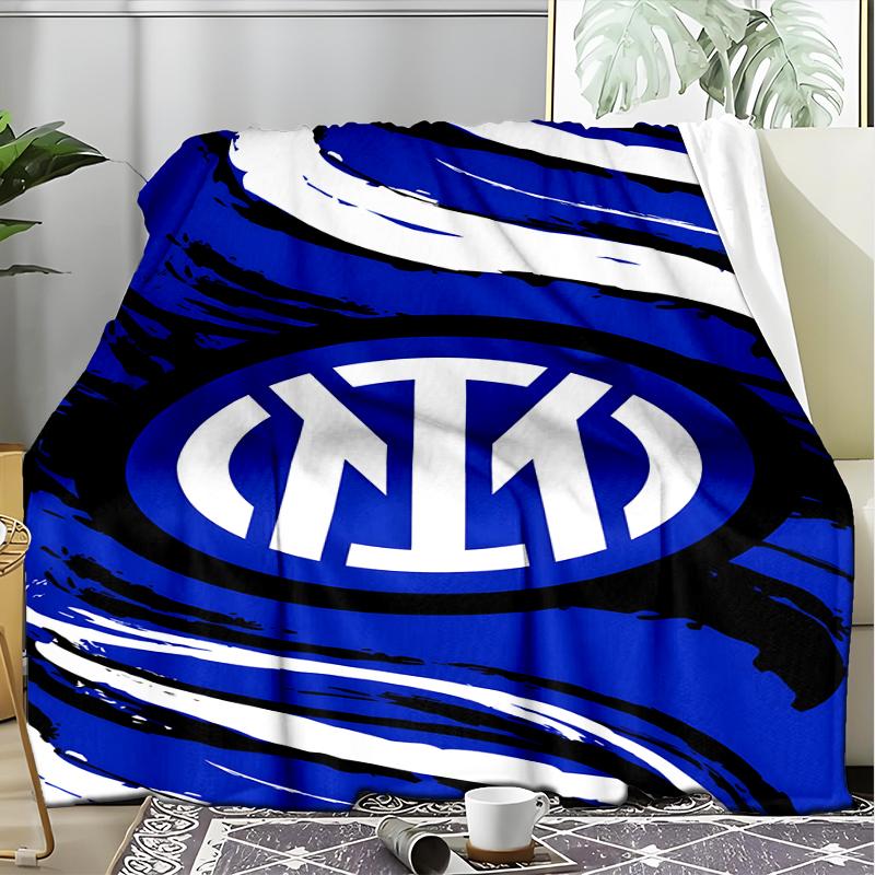 1PC F.C. Internazionale Milano Printed Soft Flannel Blanket Throw for Adult Bedroom Living Room Sofa Camping Travel Fan gifts Christmas Gifts