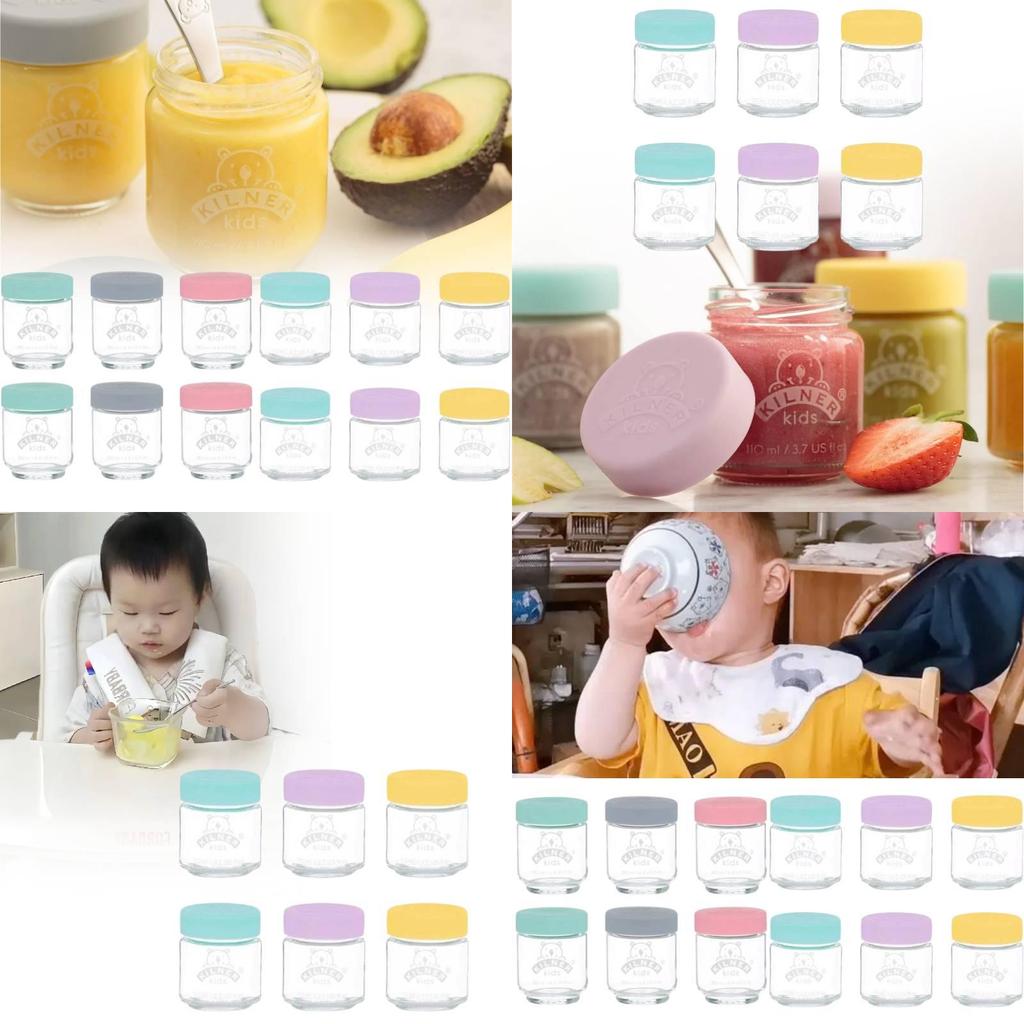 Premium Kilner Baby Food Glass Jar Set Six Versatile Containers For Freshness