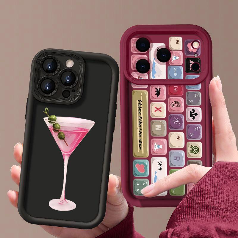 Чехол с принтом «Цветные пуговицы и блоки» для iPhone 17 Pro Max 17e 16e, противоударный силиконовый мягкий бампер для iPhone 16 15 14 13 Pro Max 11