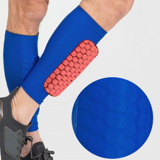 Футбольные щитки для голени для молодежи и взрослых, компрессионный рукав для голени с сотовыми накладками, спортивная защитная экипировка для футбола, бейсбола, катания на лыжах, хоккея