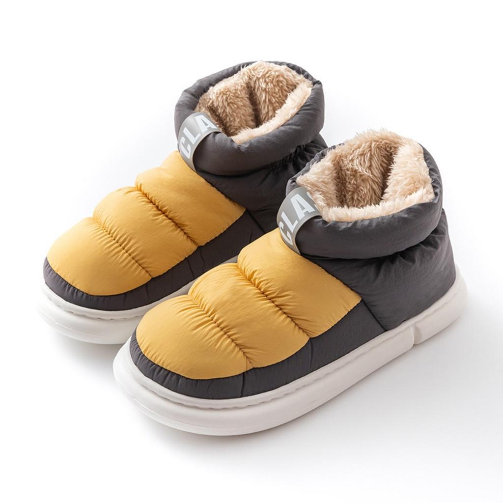 Medium High Top, Down and Cotton Shoes, Contrasting Colors, Men's and Women's, Couple's Styles, External Shoes, Warm Shoes, Plush Shoes