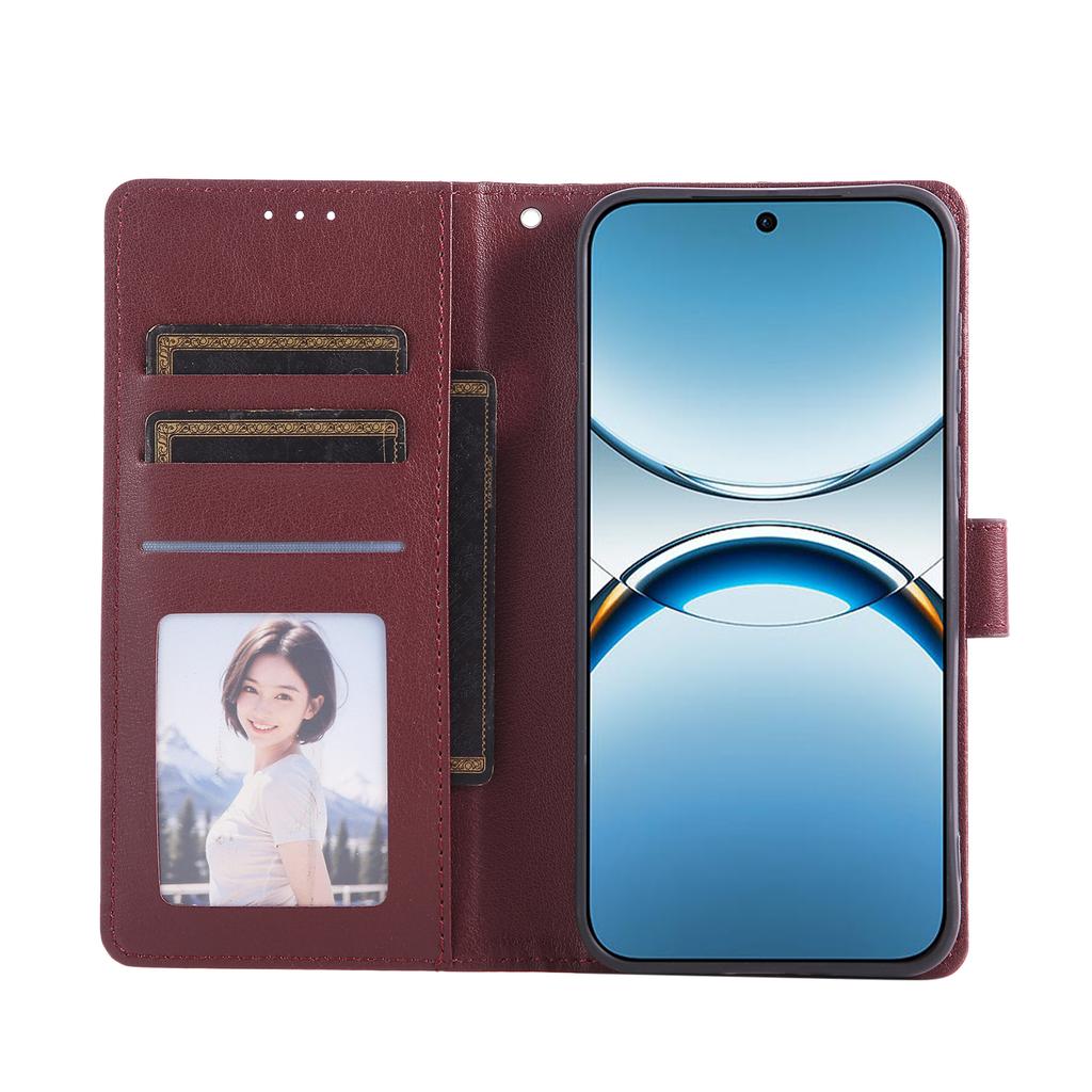 Для Oppo Find X8 5G Чехол Кошелек Подставка Вид PU Кожа Чехол для Телефона с Ремешком на Запястье