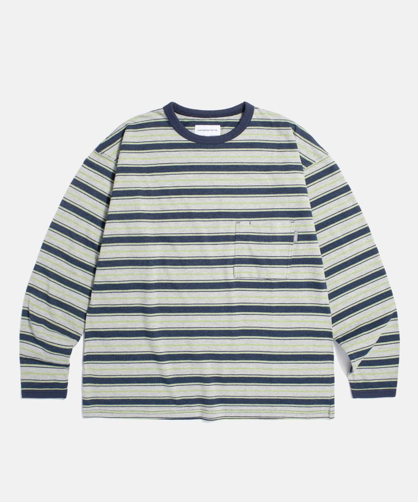 ESPIONAGE Multi Border L/S Tee Gray