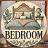 HD Tin Sign Vintage Bedroom Door Sign Round Metal Wall Art Boho Home Decor for Bedroom Living Room
