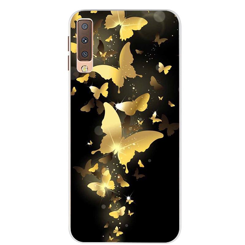 Чехлы для Samsung Galaxy A7 2018, силиконовый цветной чехол для телефона, чехол для Samsung A7 2018 A750 A750F, защитный корпус 6,0 дюймов