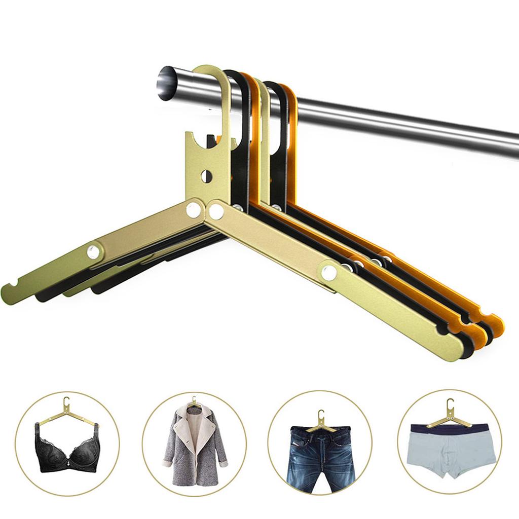 Multifunction Folding Aluminum Alloy Travel Hanger Portable Coat Hanger Clothes Hanger Travel Clothes Hanger for Outdoor