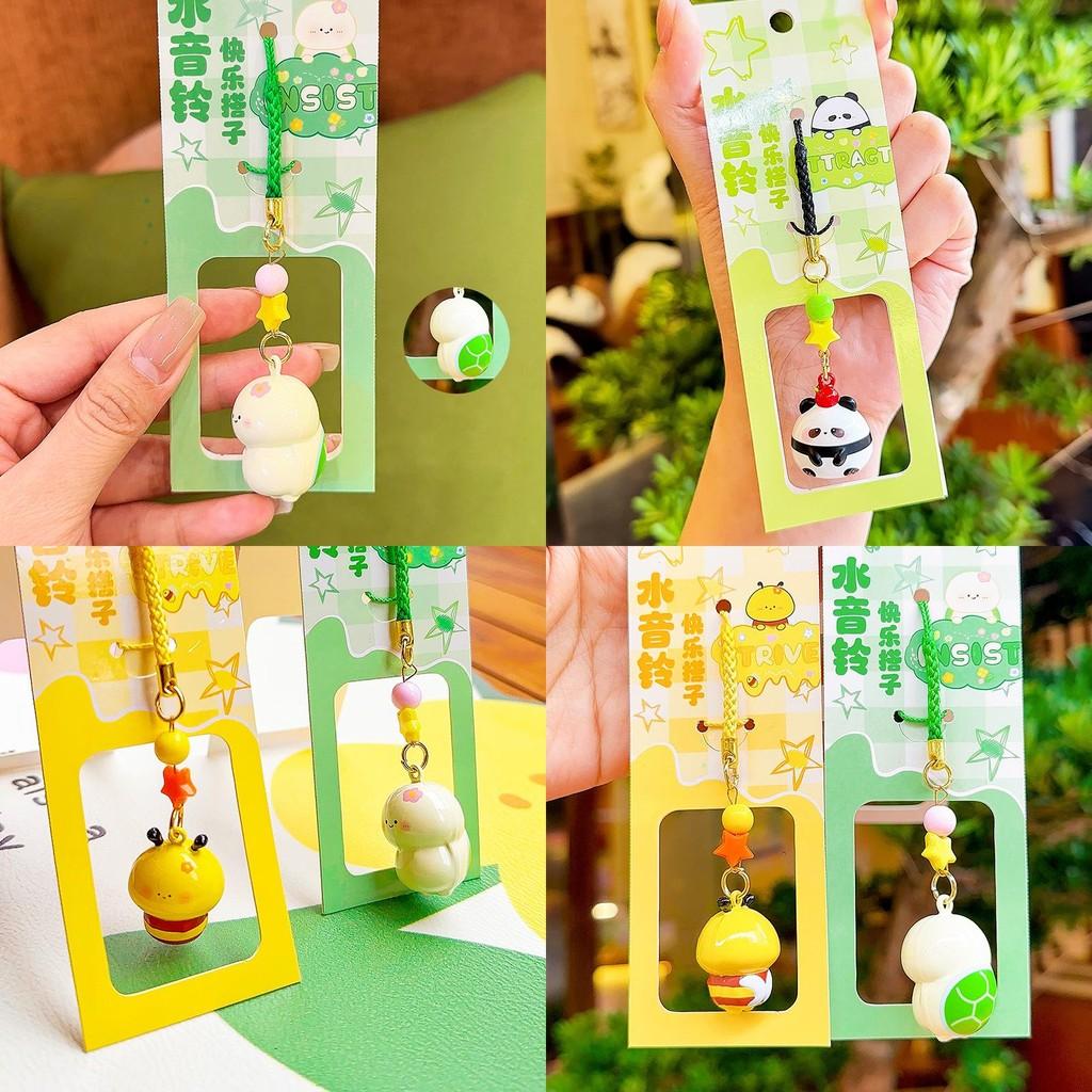 Turtle Panda Animal Water Sound Bell Keyring For Personal Accessories Ideas Gift