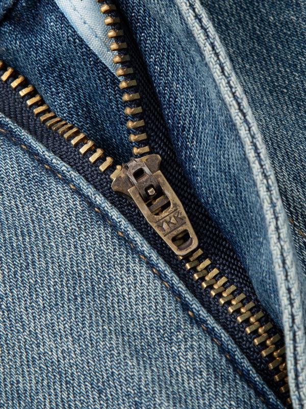 Retro Blue High-Waisted Cropped Harem Jeans for Women