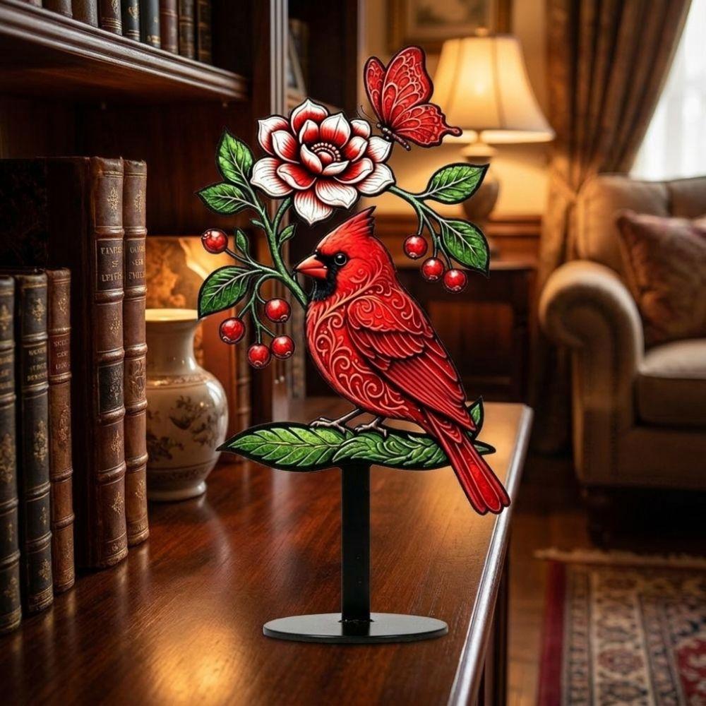 2D Flat Floral Bird Garden Stake Acrylic Flower Pattern Ornaments Outdoor Lawn Use