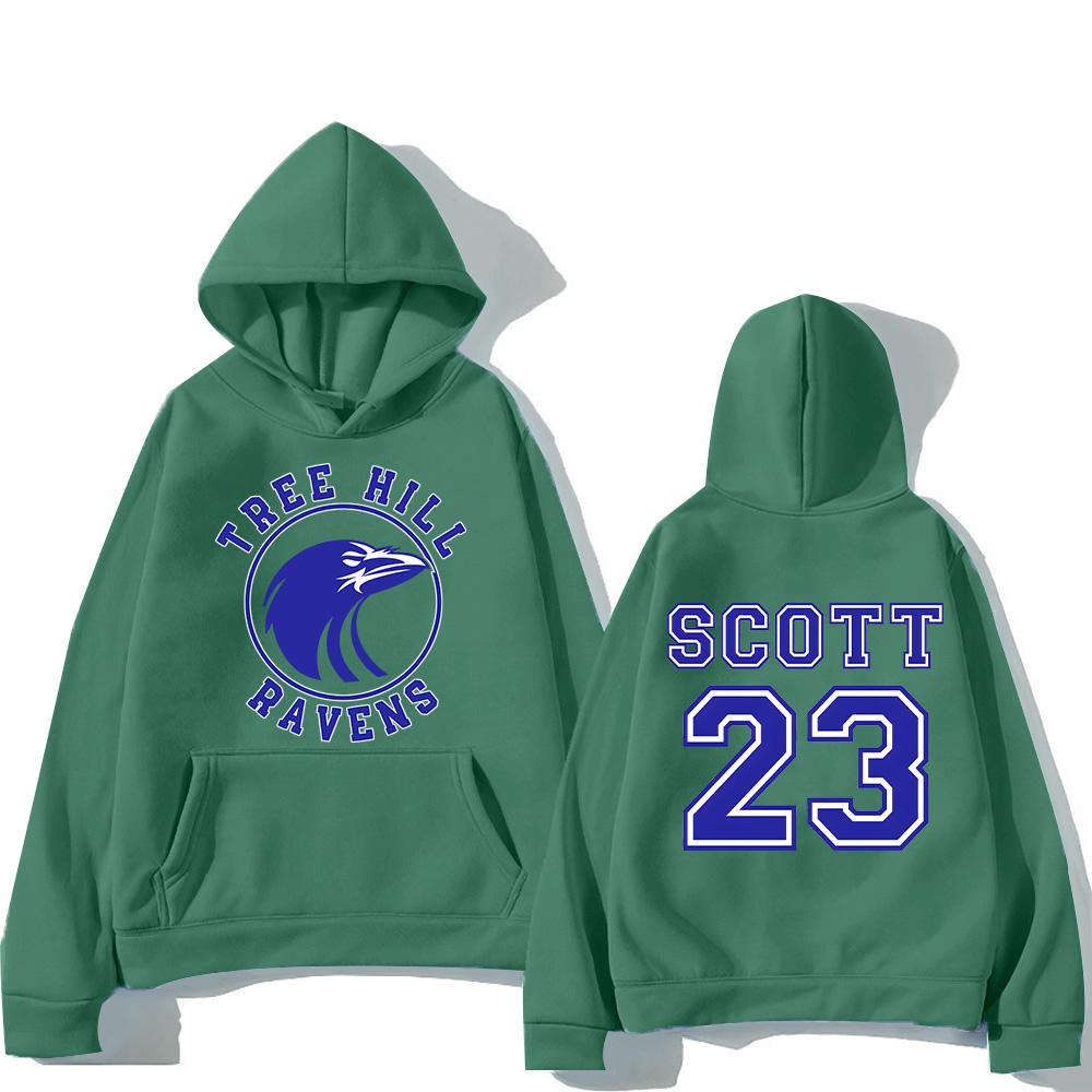 Tree Hill Ravens Scott 23 Hoodies Basketball Fans Sweatshirts Autumn Winter Loose Pullover Unisex High Street Sportswear Clothes