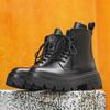 Martin Boots Men'S British Wind Locomotive Tooling Boots Platform Zipper Outdoor Mountaineering Rhubarb Boots 66621-K