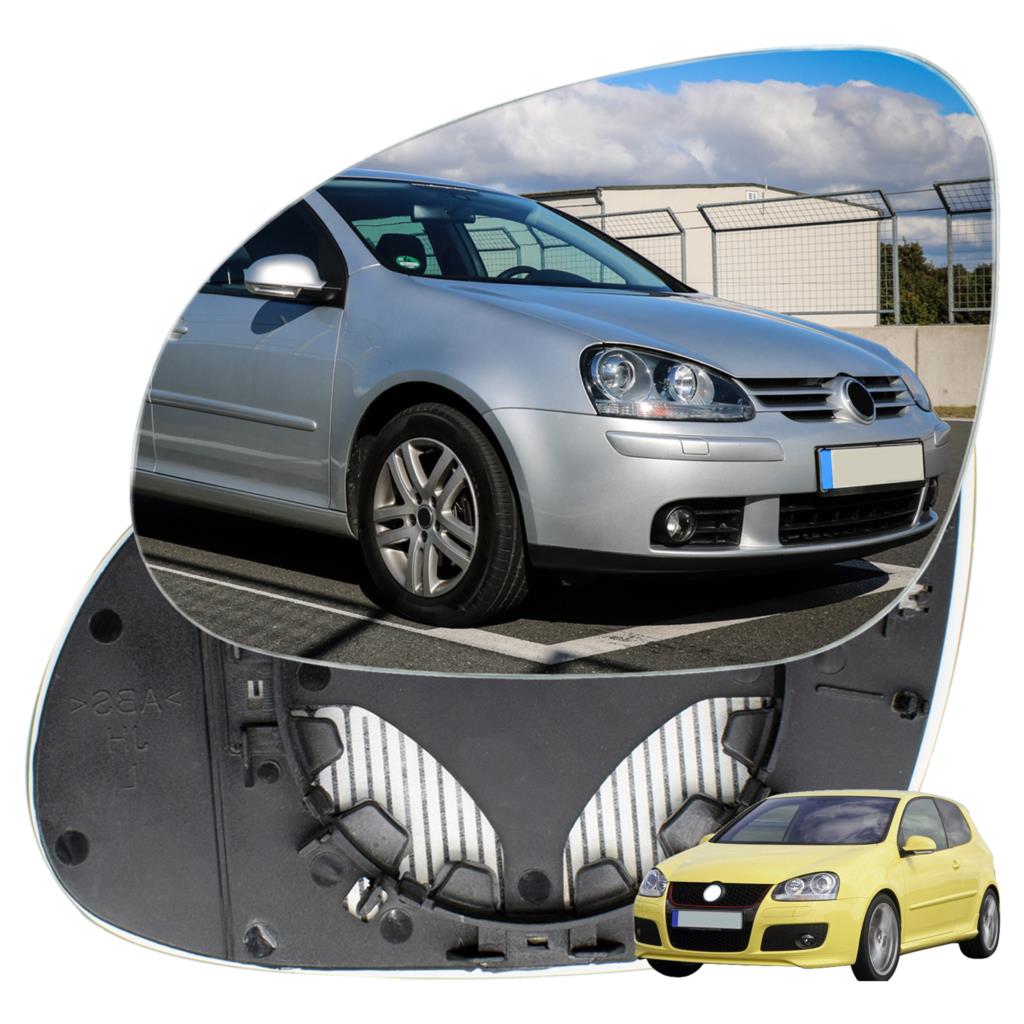 Дверные зеркальные стекла с подогревом для VW Golf 5 Mk5 Jetta Passat B6 2005-2009 Eos GTI, автомобильное крыло, стекло заднего вида, левая и правая сторона