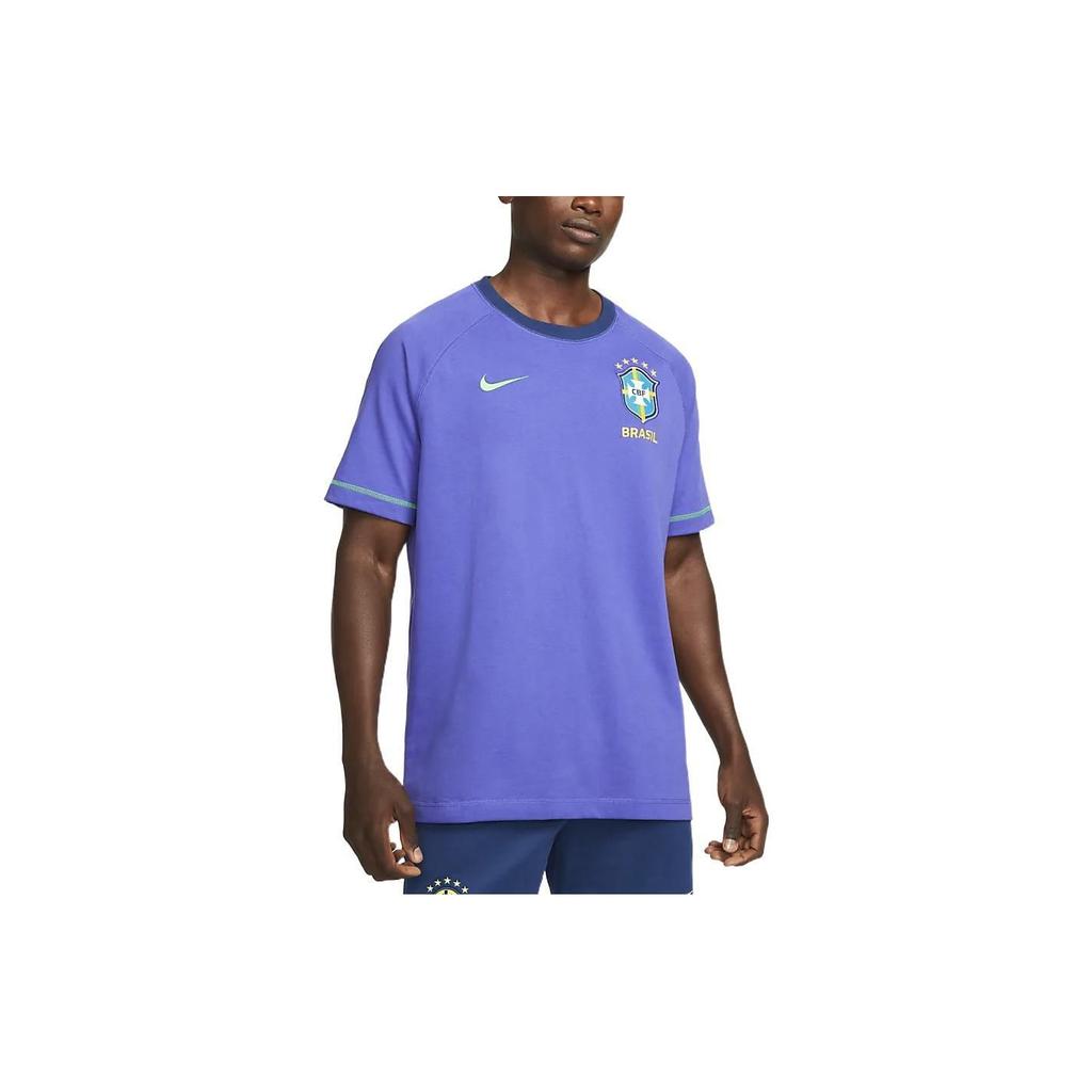 Nike Футболка с коротким рукавом и логотипом, мужская, синяя, DN1058-431