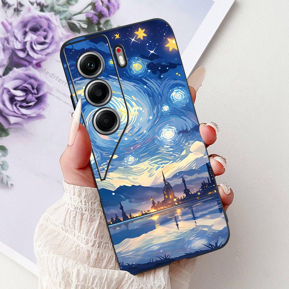 Для Tecno Camon 40 Pro 4G Чехол CM6 Милый Кот Модные Цветы Крутая Расписная Задняя Крышка Для Tecno Camon 40 Pro 4G Чехол для Телефона Funda