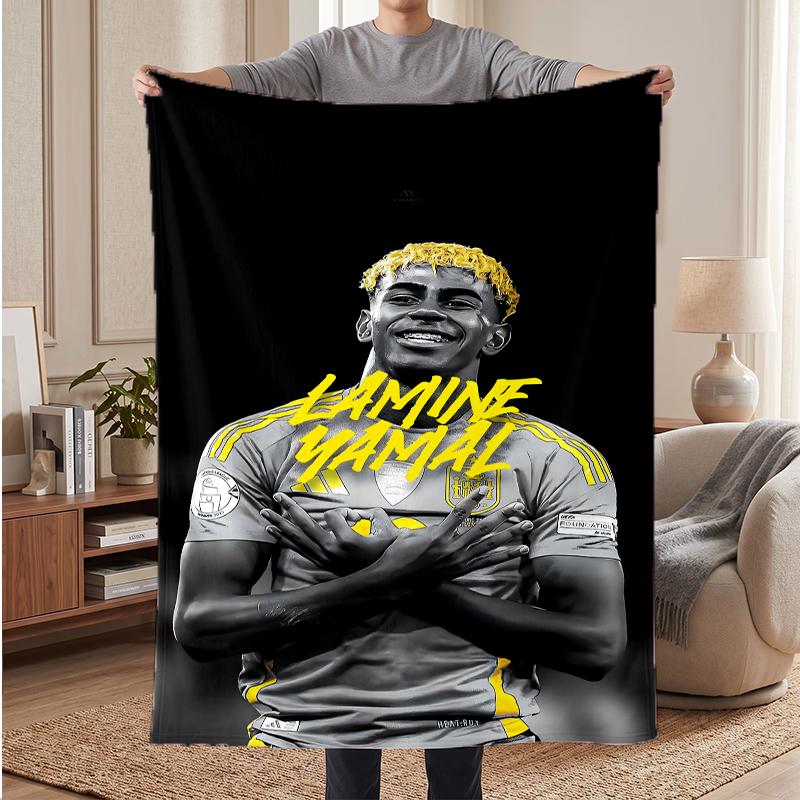 Lamine Yamal Soft Warm Flannel Blankets Comfortable Blanket for Home Decoration Gifting