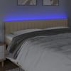 VidaXL LED Headboard Bedroom Furniture Double Bed Accessory Head of Bed Frame Interior Cream 3121869
