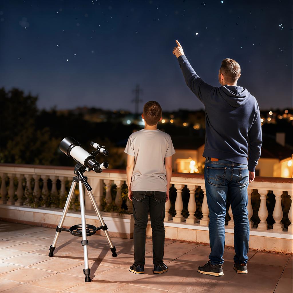 Astronomy Telescope for Adults and Beginners with 70 mm Aperture, Carry Bag, White