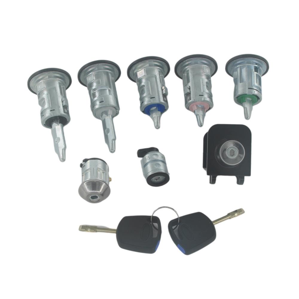 2T1Av22050Ad Полный комплект замков Замок зажигания Левый Правый Замок двери Замок багажника Для Ford Transit Connect 2002-2013