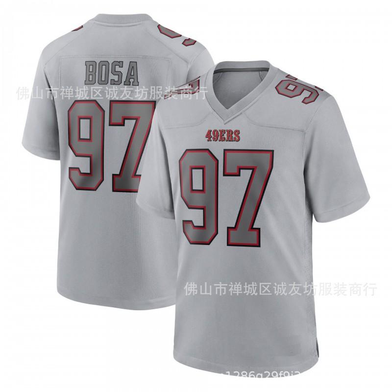 NFL 49ers Nick Bosa 97 Football Jersey Mens White Sports Game S-XXXL