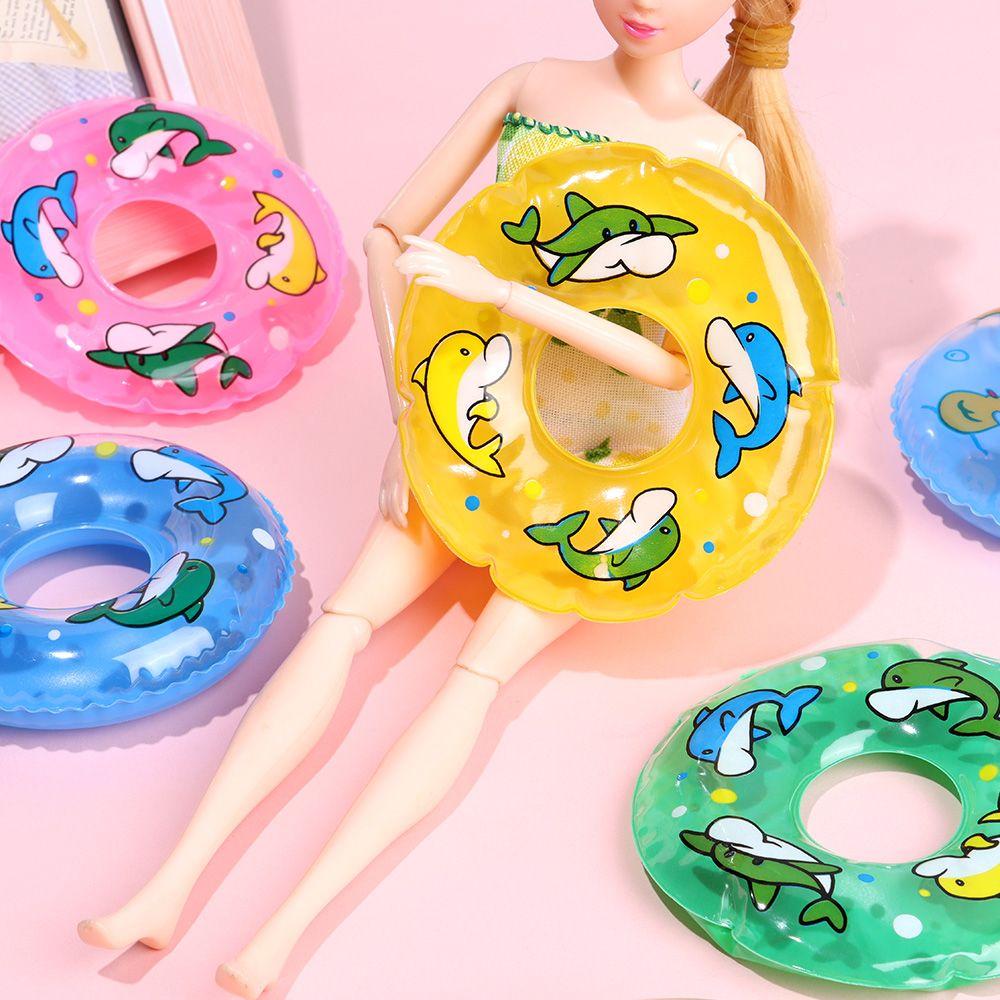 Игровой домик Кукольный домик Аксессуары Мультяшная кукла животное Спасательный круг Игрушка Спасательный жилет Миниатюрный плавательный круг