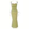 Club Party Women Gown Summer Sleeveless Spaghetti Strap Elegant Sexy Draped Dress