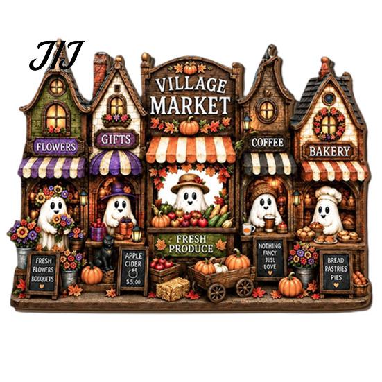 Decorative Wooden Pendant for Party Halloween House Hanging with Hemp Rope Wall Door Haunted Decoration Decoration, Castle Ornaments Pumpkin