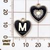 Double-Sided Peach Heart Alloy Pendant Charms for DIY Jewelry