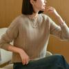Women's 100% Wool Hollow Knit Sweater