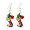 Bell Retro Elk Personality Women Earrings Snowman Earrings Christmas Gift New Year Drop Earrings