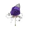 Women Men Charm Gift Fashion Accessories Rose Flower Corsage Bride Groom Brooch Wedding Boutonniere