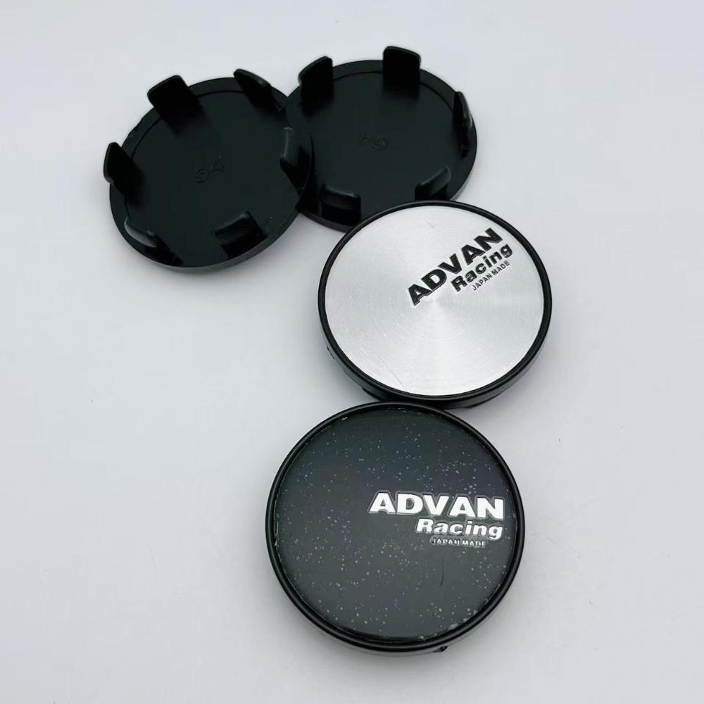 ASV1 4pcs 54mm Advan Racing Logo Emblem Car Wheel Center Caps Car Accessories for Wheel Centre Cover Auto Rims Dust Cover Hubcaps