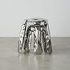 Household Stainless Steel Balloon Stool Three Legged Shoe Changing Stool Household Round Stool