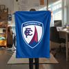 1 шт. Фланелевое одеяло с принтом Chesterfield F.C.C, Высококачественное, Для всех сезонов, Декор для дома, Тепло и комфорт, Идеально для рождественских подарков