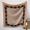 Twill 90 Silk Scarf Simulation Silk Printing Universal Square Scarf For All Seasons
