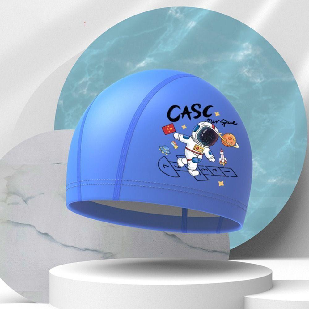 Cartoon Dolphin Trainning Swim Cap Children Swimming Hat Kids Swimming Cap Astronaut Swim Hat